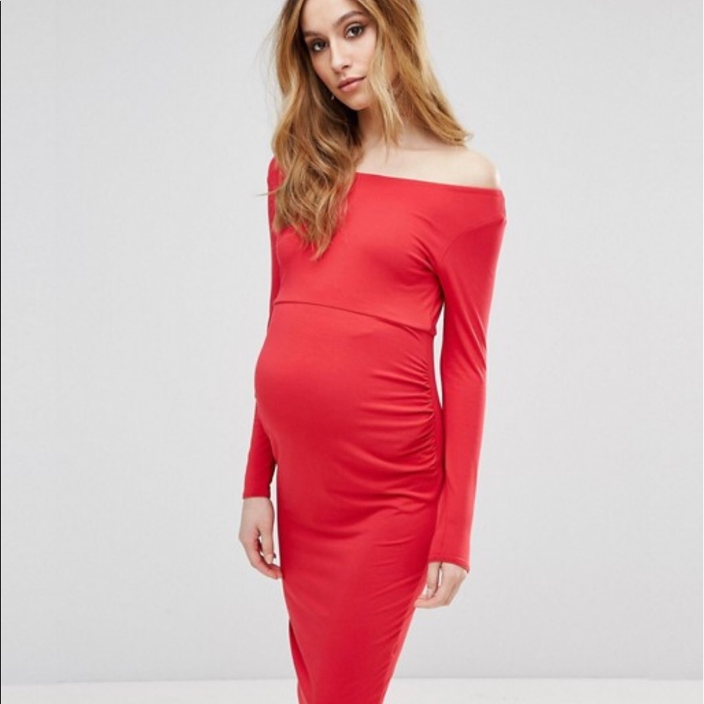 ASOS Red Maternity Dress